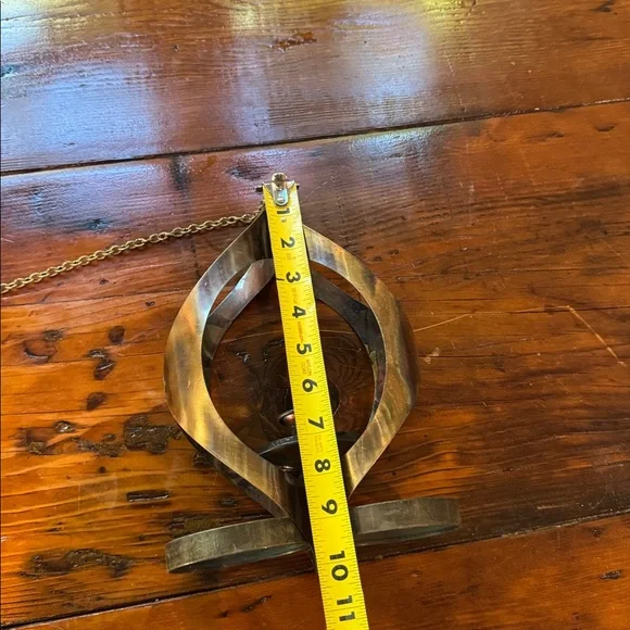 Vintage MCM Hanging Brass Candle Holder - Picture 4 of 7